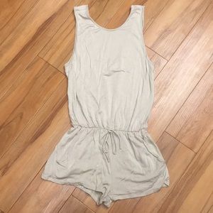 Tan Romper with Pockets